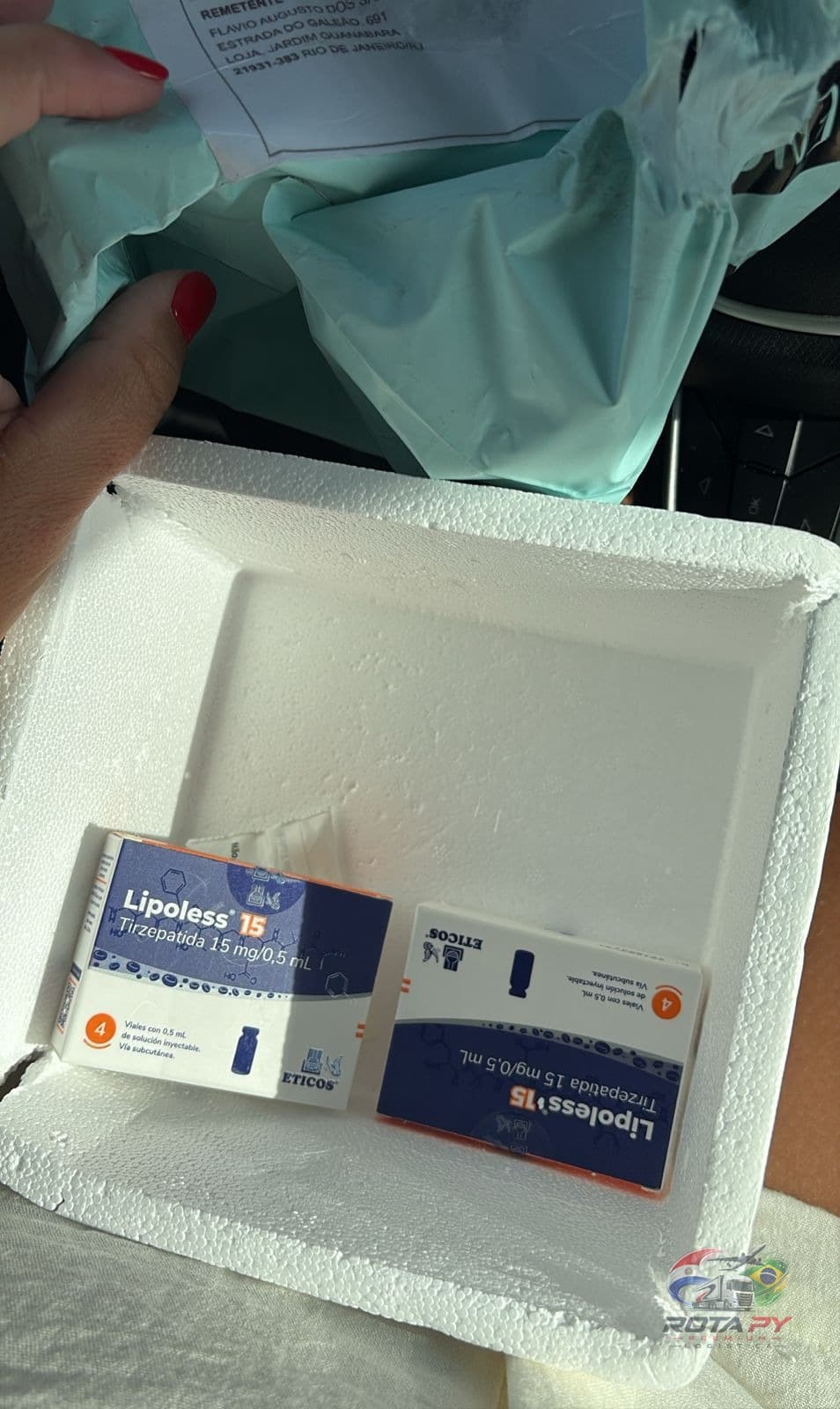 Cliente 5 recebendo pedido RotaPy