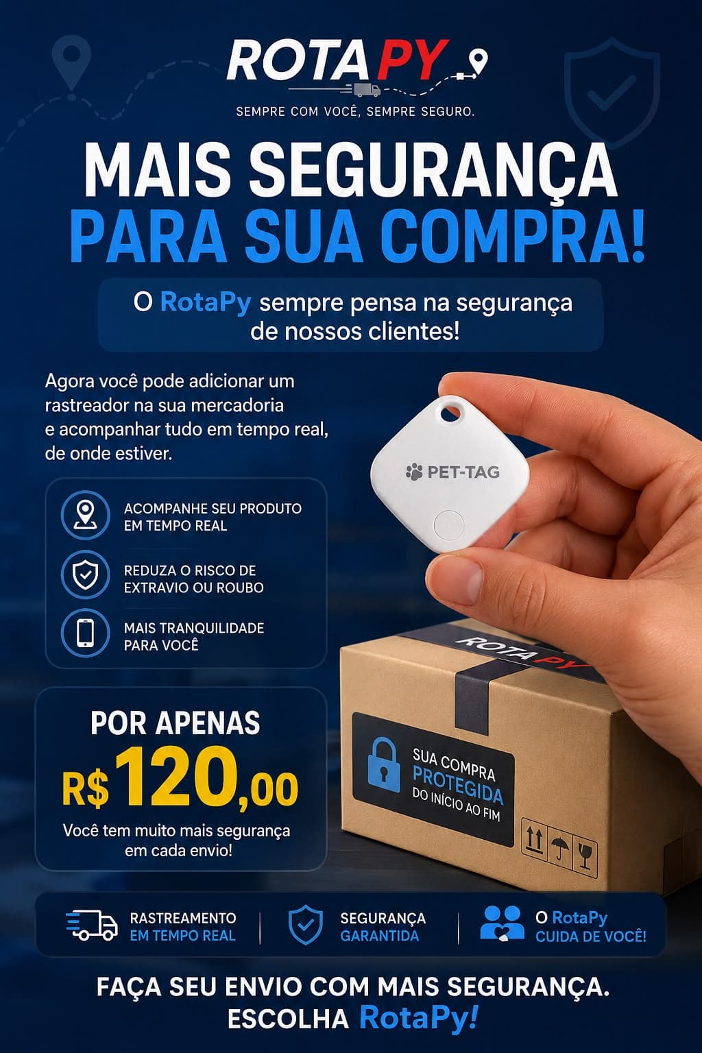 TAG RASTREADOR DE CARGA – RASTREADOR DE CARGA