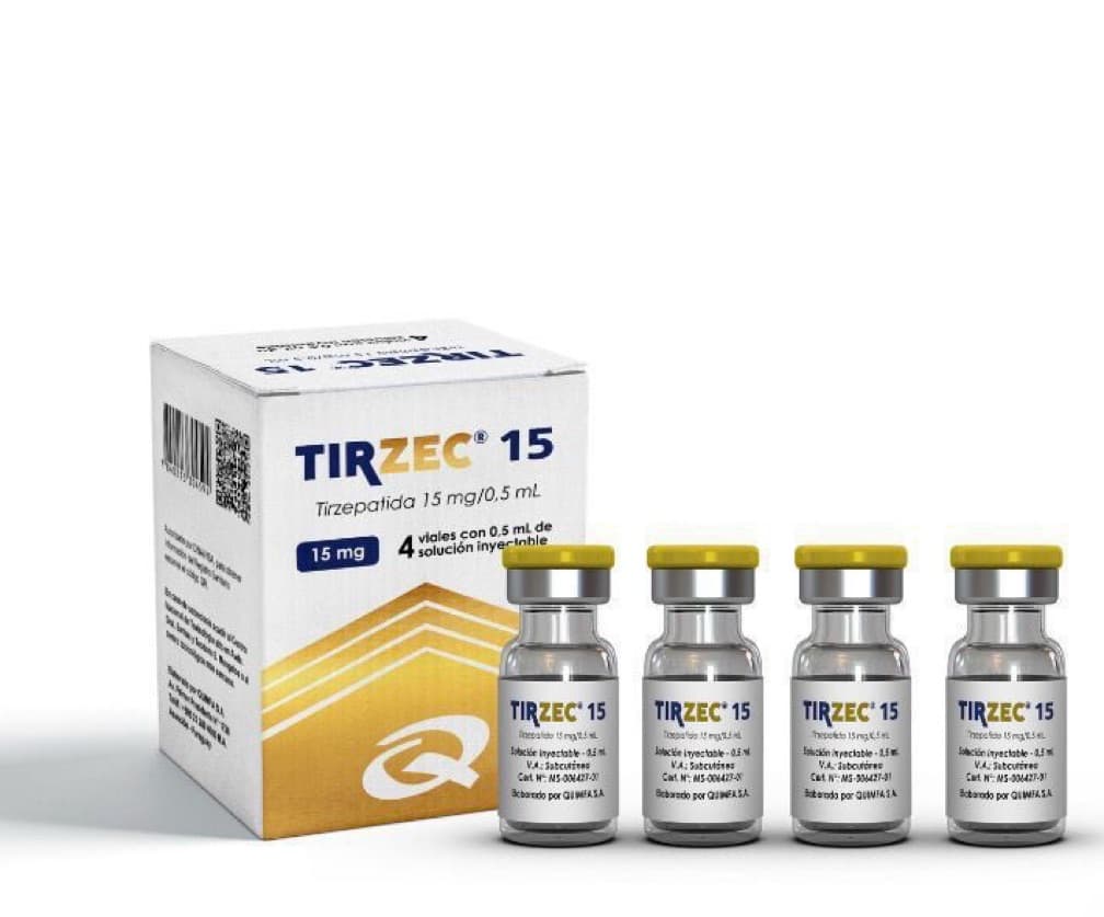 Tirzec de 15 mg (Contém 4 ampolas) novo rótulo – Tirzepatida
