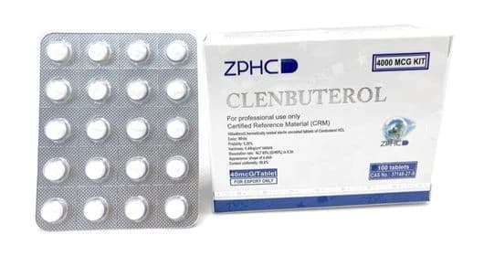 ZPHC Clembuterol 40mcg x 100 Comprimidos – Anabolizante