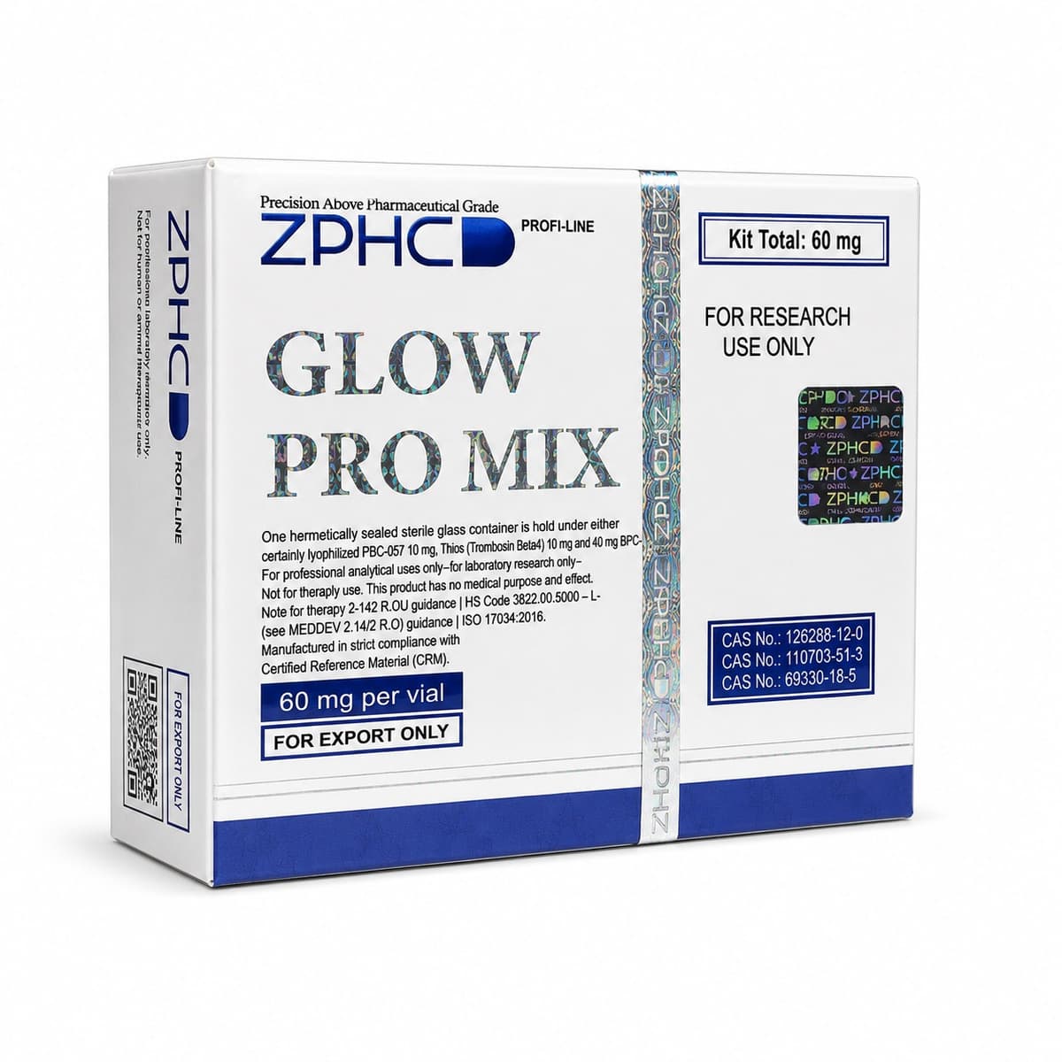 ZPHC GLOW PRO MIX 60MG – 01 VIAL – Peptídeo